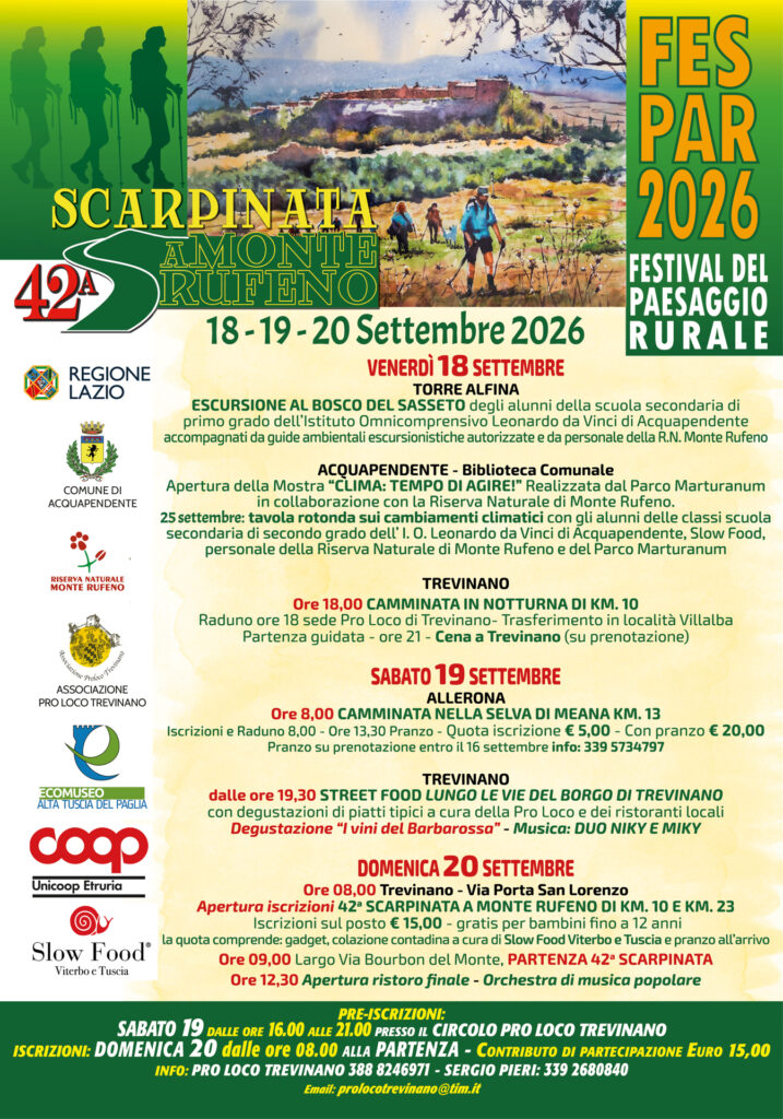 Programma Scarpinata a Monte Rufeno 2026